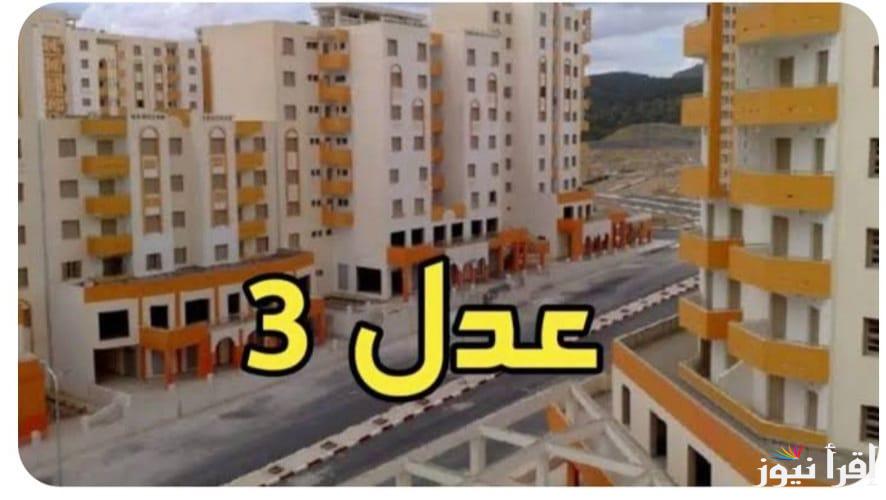 رابط نتائج سكنات عدل 3 بالجزائر 2024 المرحلة الاولى عبر موقع وزارة السكن والعمران www.anem.dz
