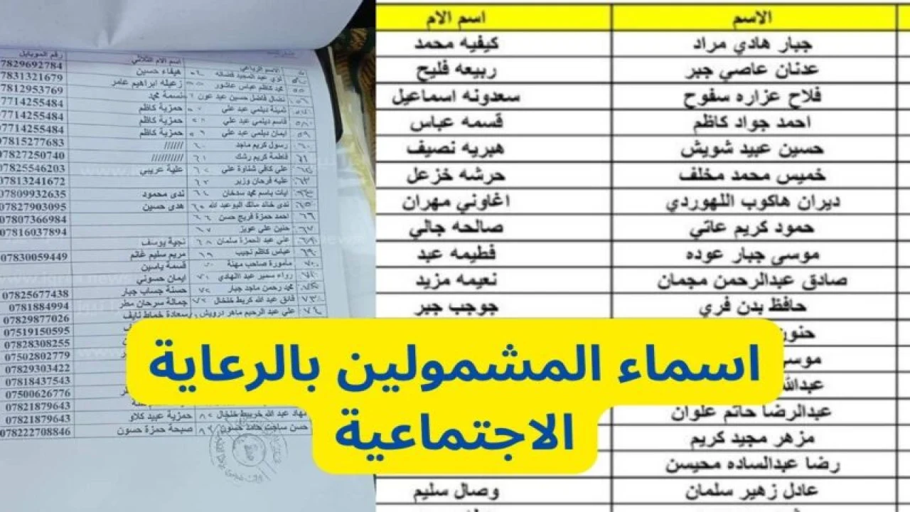 رابط استخراج كشوفات الرعاية الاجتماعية الوجبة الاخيرة 2024 عبر منصة مظلتي spa.gov.iq