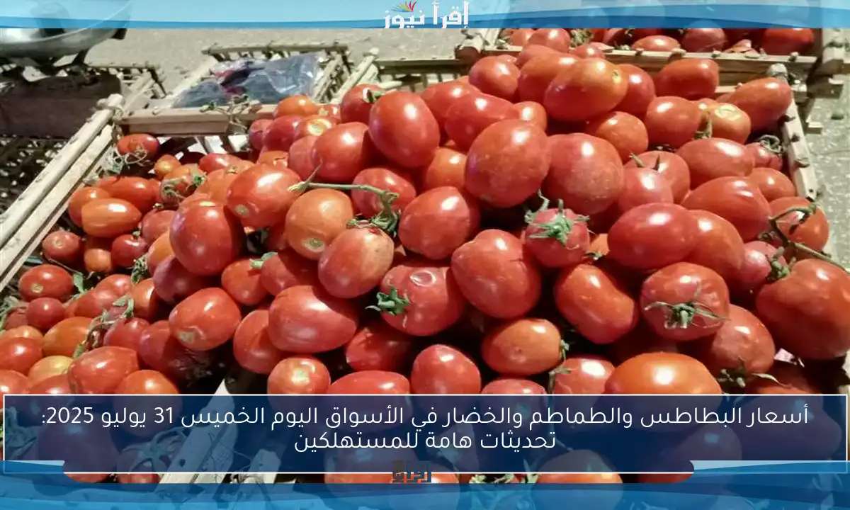 أسعار البطاطس والطماطم والخضار في الأسواق اليوم الخميس 31 يوليو 2025: تحديثات هامة للمستهلكين