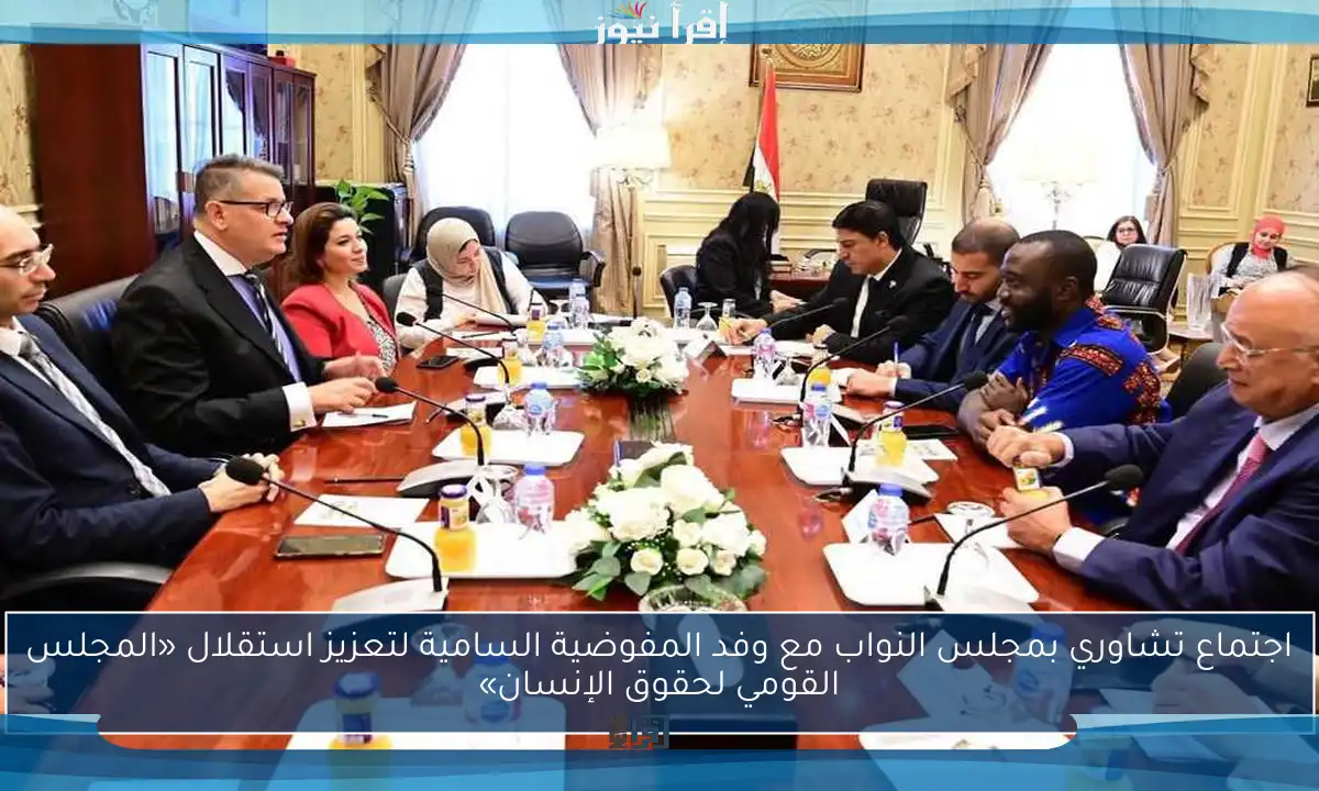 اجتماع تشاوري بمجلس النواب مع وفد المفوضية السامية لتعزيز استقلال «المجلس القومي لحقوق الإنسان»