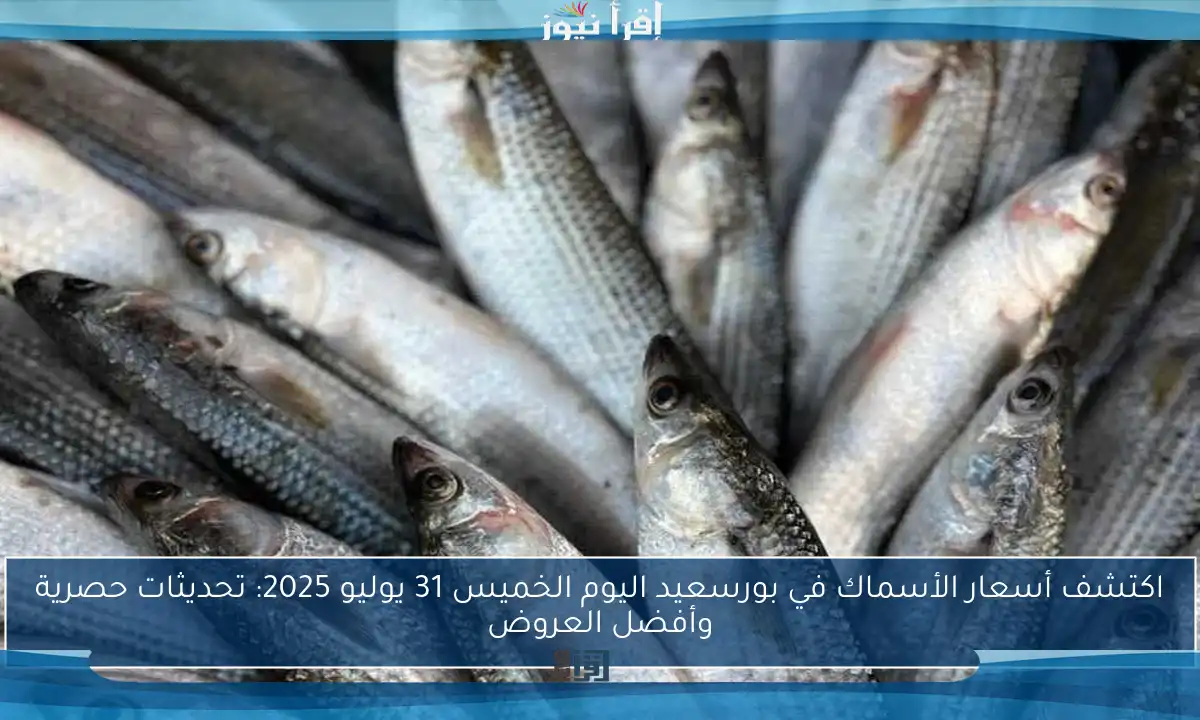 اكتشف أسعار الأسماك في بورسعيد اليوم الخميس 31 يوليو 2025: تحديثات حصرية وأفضل العروض