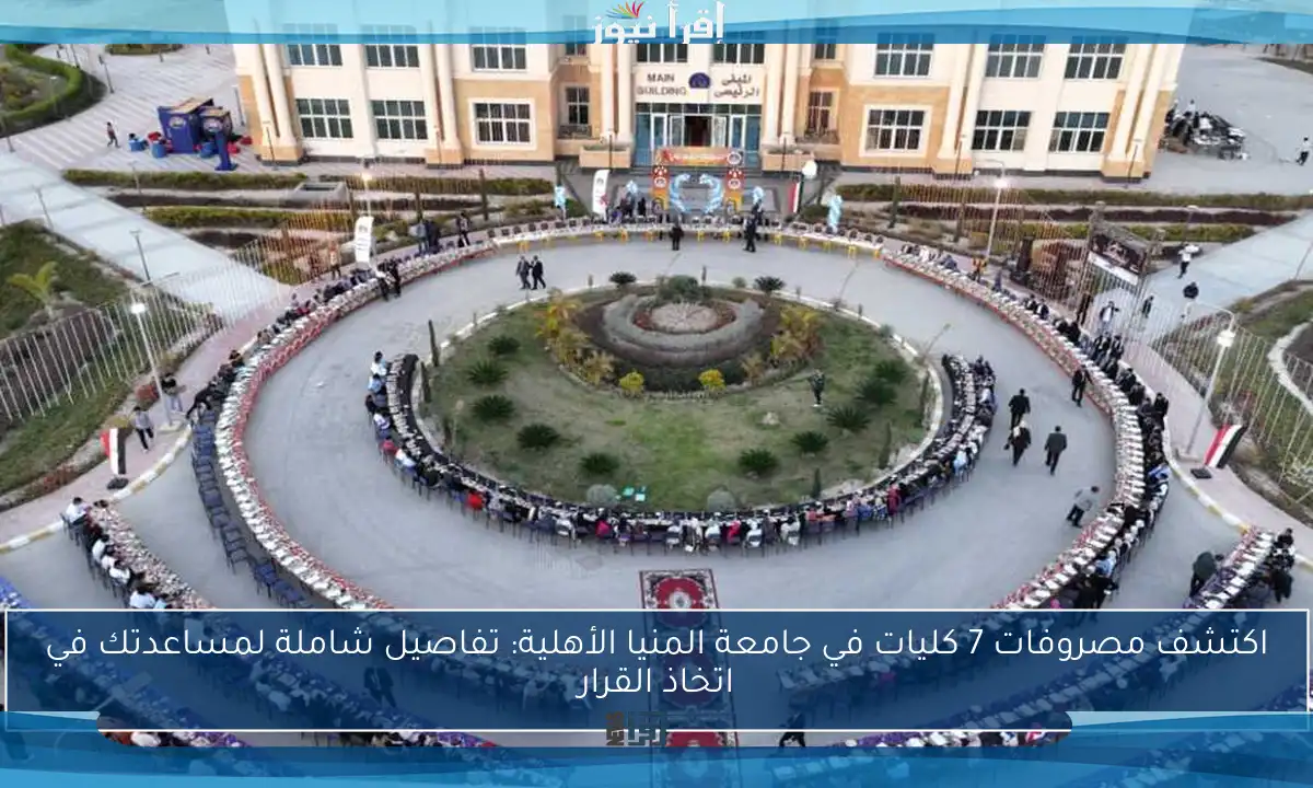 اكتشف مصروفات 7 كليات في جامعة المنيا الأهلية: تفاصيل شاملة لمساعدتك في اتخاذ القرار