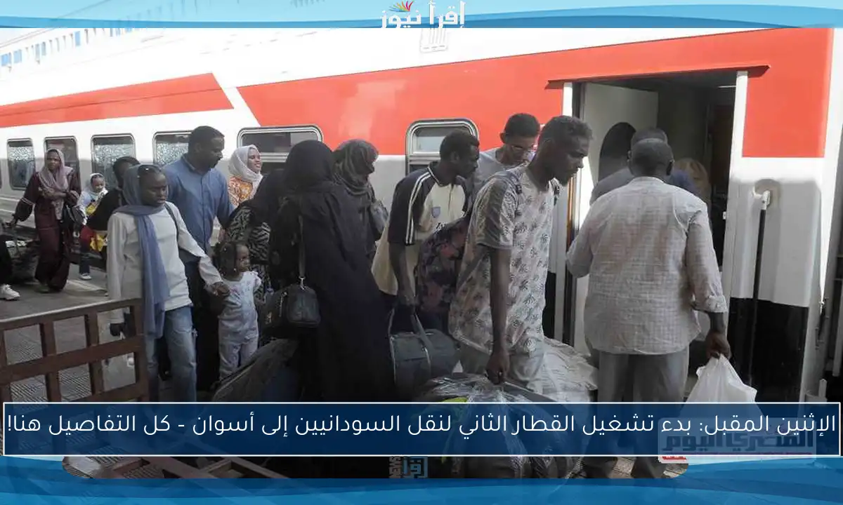 الإثنين المقبل: بدء تشغيل القطار الثاني لنقل السودانيين إلى أسوان – كل التفاصيل هنا!