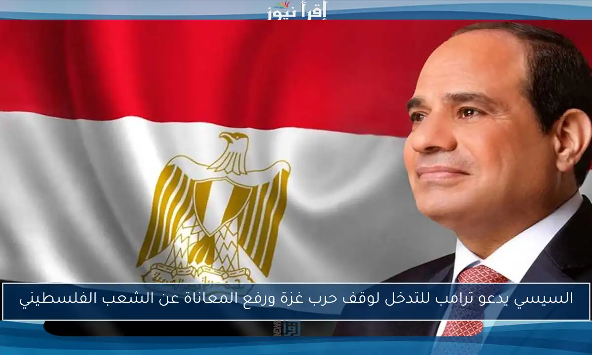 السيسي يدعو ترامب للتدخل لوقف حرب غزة ورفع المعاناة عن الشعب الفلسطيني