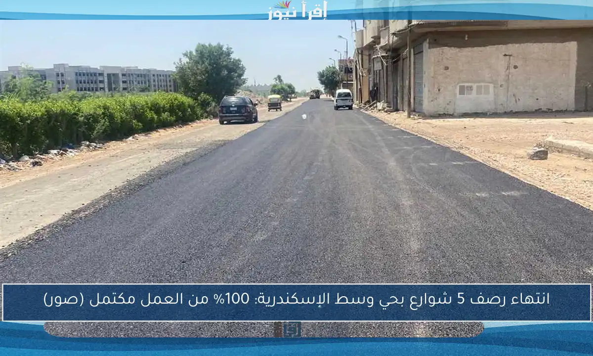 انتهاء رصف 5 شوارع بحي وسط الإسكندرية: 100% من العمل مكتمل (صور)