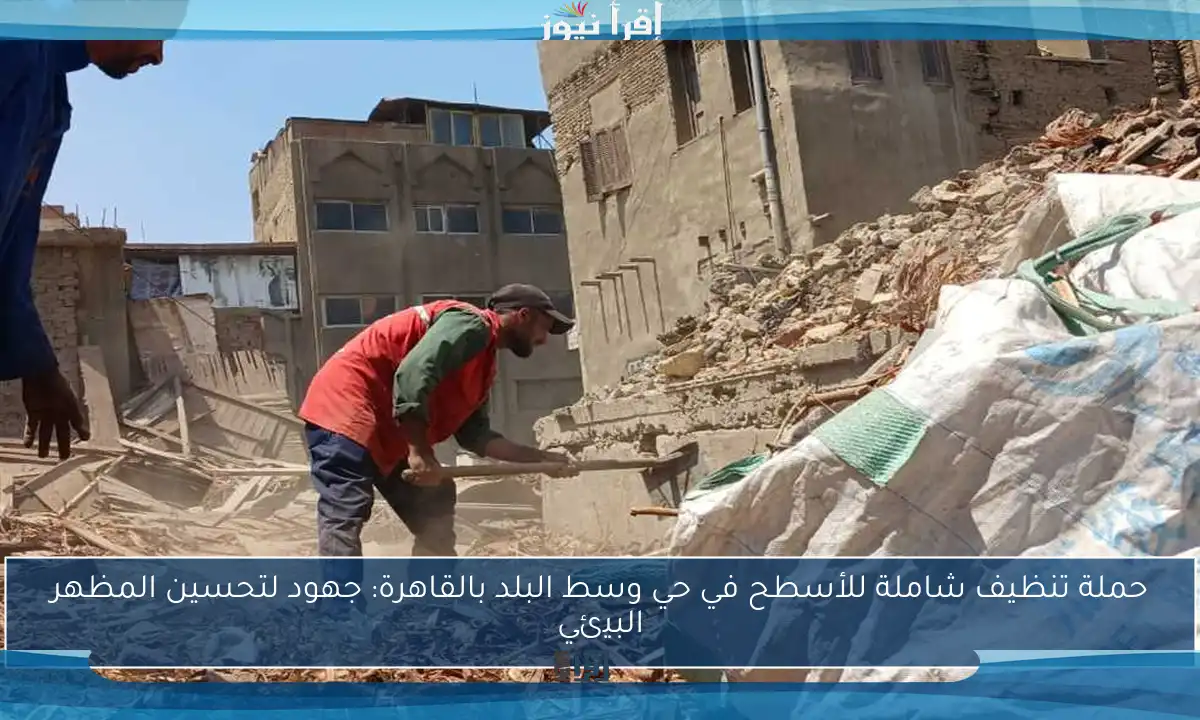 حملة تنظيف شاملة للأسطح في حي وسط البلد بالقاهرة: جهود لتحسين المظهر البيئي