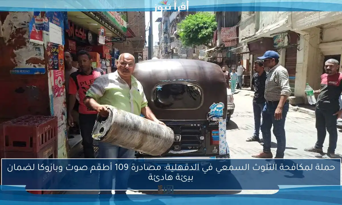 حملة لمكافحة التلوث السمعي في الدقهلية: مصادرة 109 أطقم صوت وبازوكا لضمان بيئة هادئة