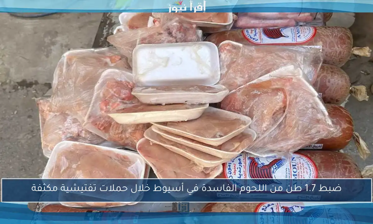 ضبط 1.7 طن من اللحوم الفاسدة في أسيوط خلال حملات تفتيشية مكثفة