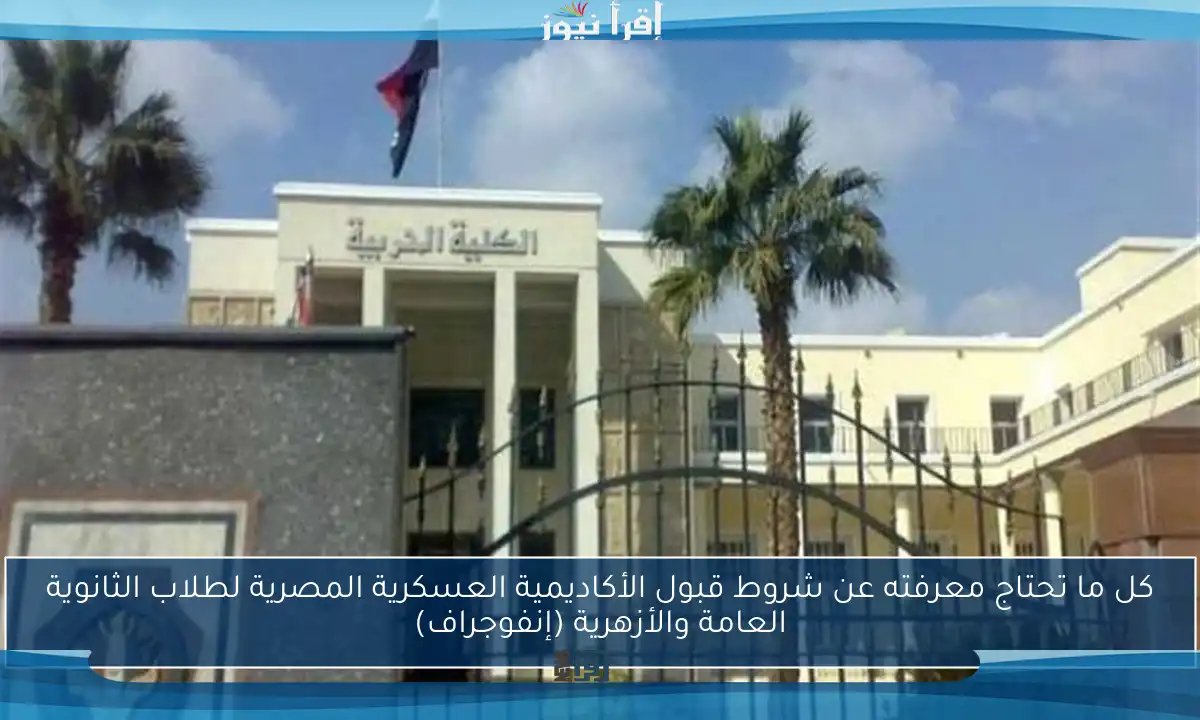 كل ما تحتاج معرفته عن شروط قبول الأكاديمية العسكرية المصرية لطلاب الثانوية العامة والأزهرية (إنفوجراف)