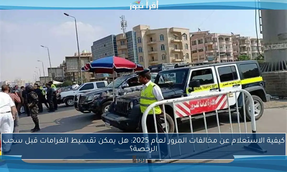 كيفية الاستعلام عن مخالفات المرور لعام 2025: هل يمكن تقسيط الغرامات قبل سحب الرخصة؟