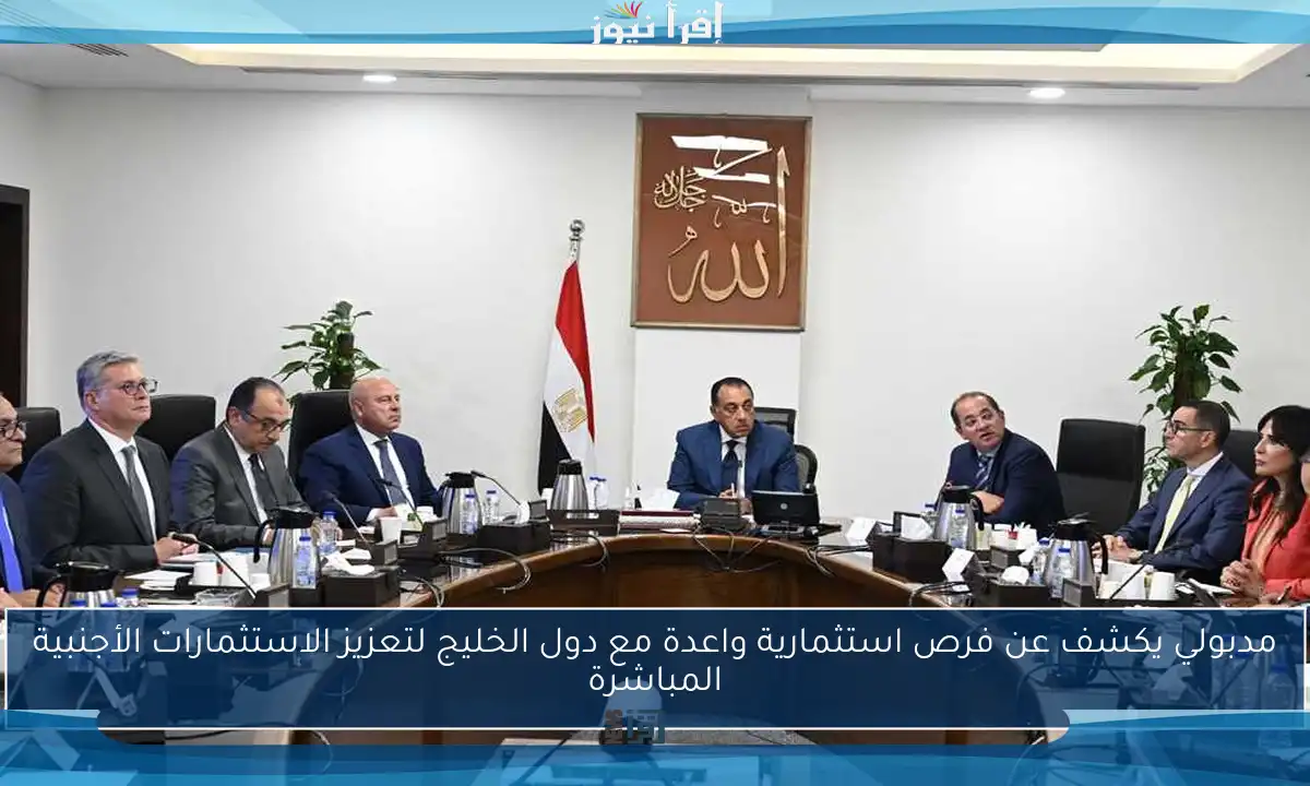 مدبولي يكشف عن فرص استثمارية واعدة مع دول الخليج لتعزيز الاستثمارات الأجنبية المباشرة