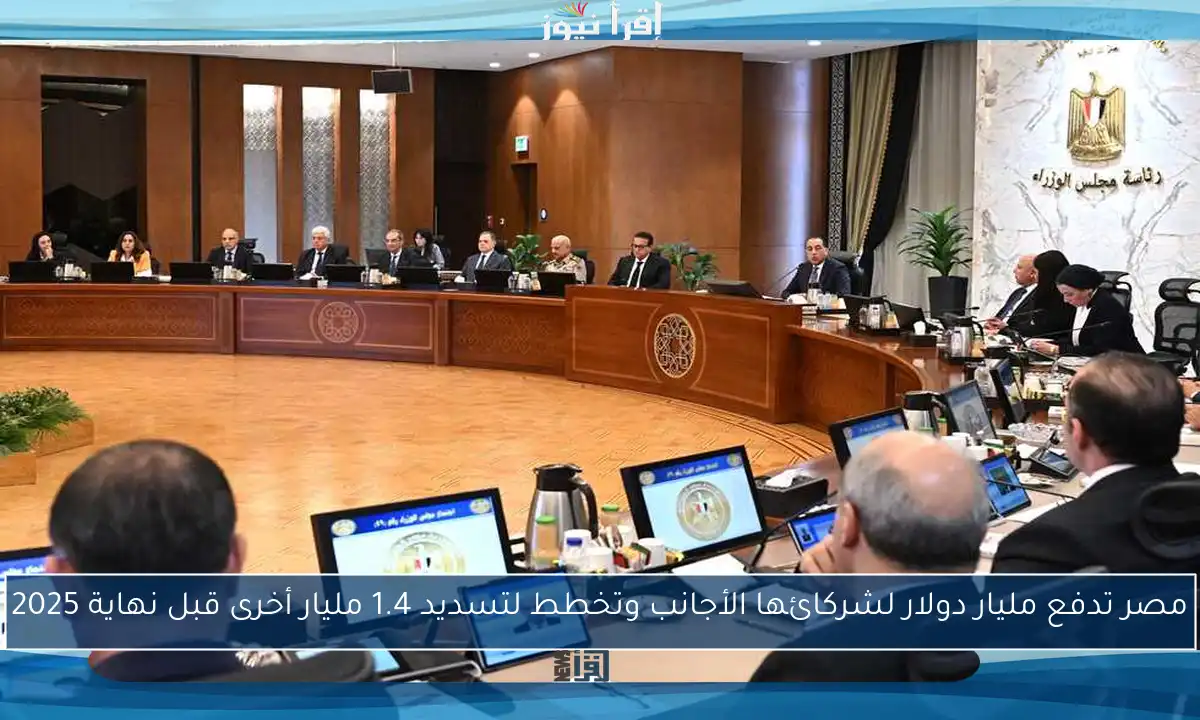 مصر تدفع مليار دولار لشركائها الأجانب وتخطط لتسديد 1.4 مليار أخرى قبل نهاية 2025