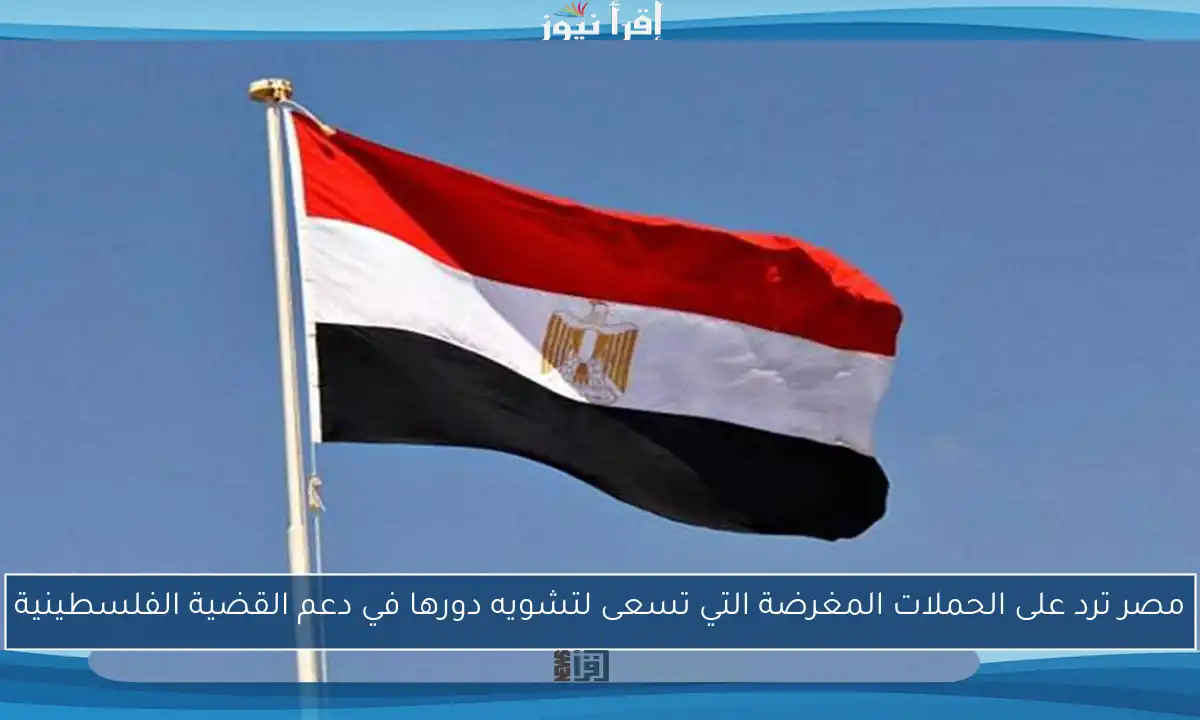 مصر ترد على الحملات المغرضة التي تسعى لتشويه دورها في دعم القضية الفلسطينية