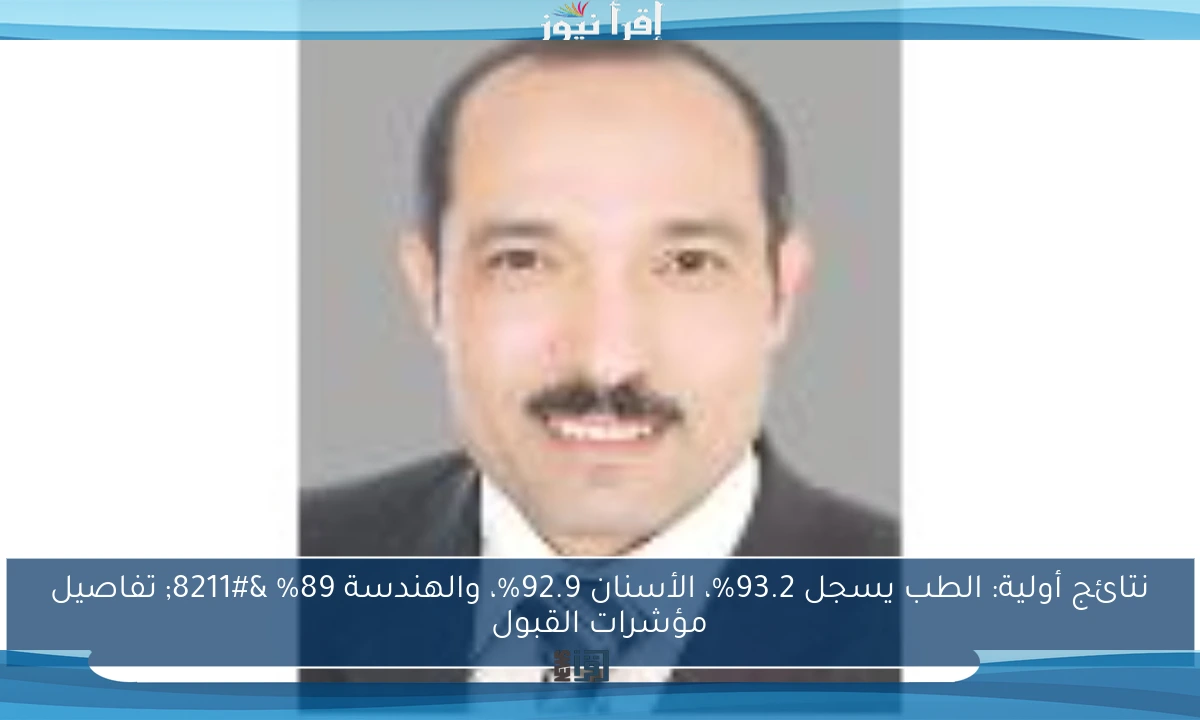 نتائج أولية: الطب يسجل 93.2%، الأسنان 92.9%، والهندسة 89% – تفاصيل مؤشرات القبول