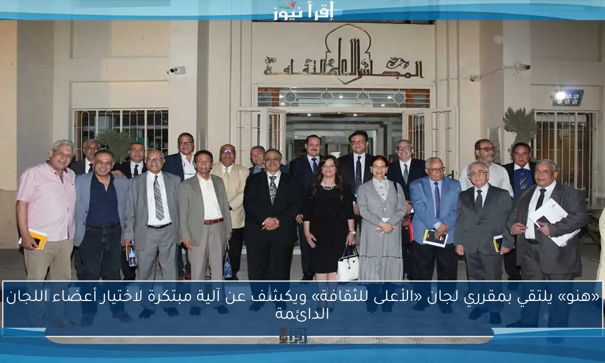 «هنو» يلتقي بمقرري لجان «الأعلى للثقافة» ويكشف عن آلية مبتكرة لاختيار أعضاء اللجان الدائمة
