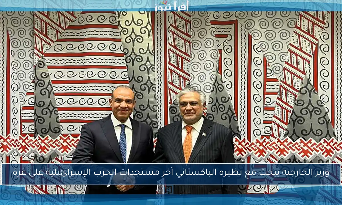 وزير الخارجية يبحث مع نظيره الباكستاني آخر مستجدات الحرب الإسرائيلية على غزة