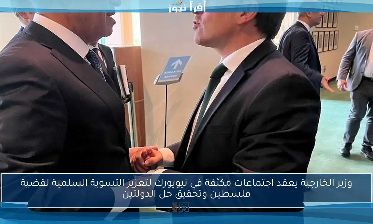 وزير الخارجية يعقد اجتماعات مكثفة في نيويورك لتعزيز التسوية السلمية لقضية فلسطين وتحقيق حل الدولتين