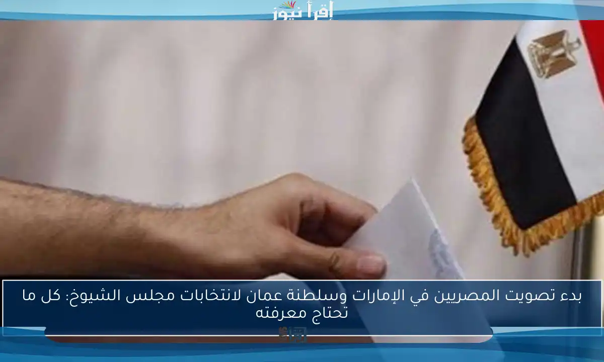 بدء تصويت المصريين في الإمارات وسلطنة عمان لانتخابات مجلس الشيوخ: كل ما تحتاج معرفته