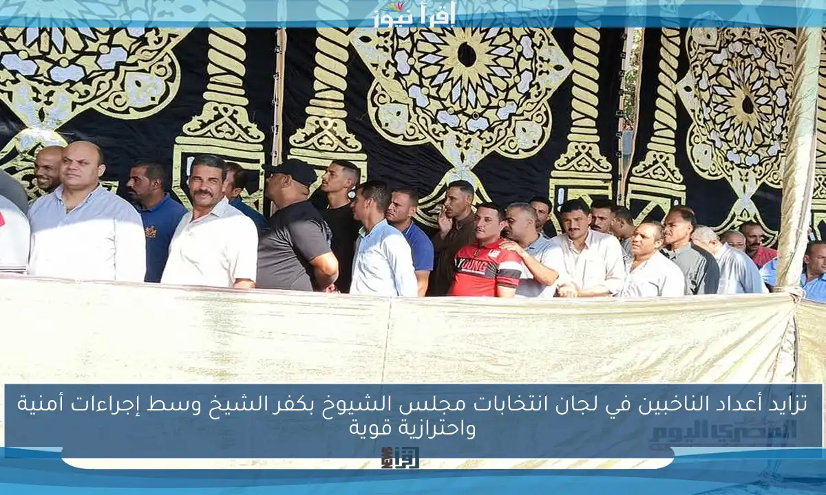 تزايد أعداد الناخبين في لجان انتخابات مجلس الشيوخ بكفر الشيخ وسط إجراءات أمنية واحترازية قوية