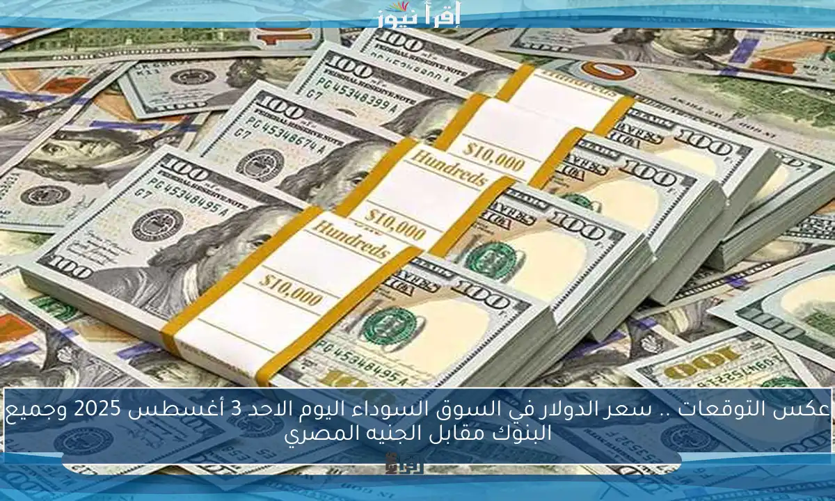 عكس التوقعات .. سعر الدولار في السوق السوداء اليوم الاحد 3 أغسطس 2025 وجميع البنوك مقابل الجنيه المصري