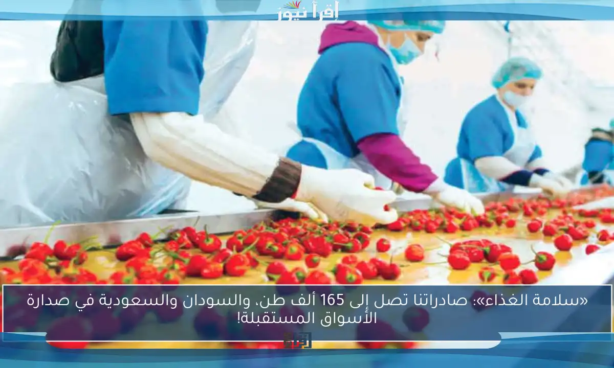 «سلامة الغذاء»: صادراتنا تصل إلى 165 ألف طن، والسودان والسعودية في صدارة الأسواق المستقبلة!